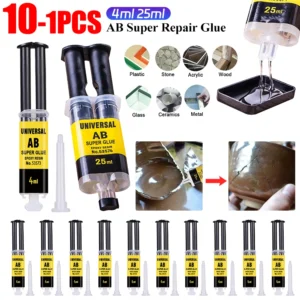 Heavy-Duty AB Epoxy Repair Glue – Strong Waterproof Adhesive for Metal, Wood, Glass & More