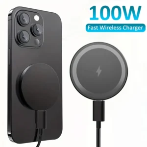 100W Magnetic Wireless Charger Phone Pad For Magsafe iPhone 17 16 15 14 13 12 Pro Max Airpods 4 Pro Magnet Fast Charging Station