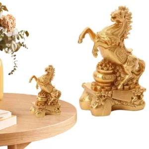 Chinese 2026 Year of Horse Ornament Zodiac Blessing Souvenir Standing Horse Sculpture for Home Room Office Decoration