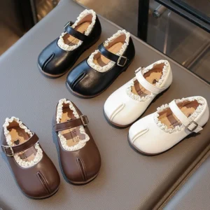 Girls Cute Mary Jane Shoes – Soft Sole Kids Casual Dress Flats Comfortable & Non-Slip