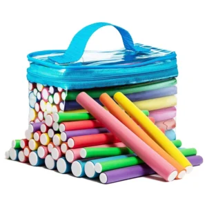 42-Piece Heatless Hair Curlers Set – Soft Foam Flexible Curling Rods with Storage Bag