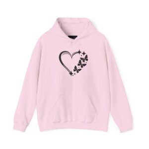 Butterfly Heart Graphic Hoodie — Teen Girls Soft Pullover Sweatshirt