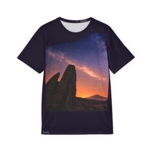 Starlit Desert Sunset Men's Sports Jersey – All-Over Print Cosmic Landscape Tee