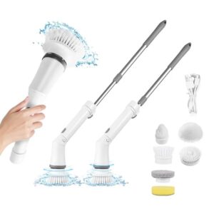Electric Spin Scrubber Cordless Rechargeable Cleaning Brush with Extendable Handle