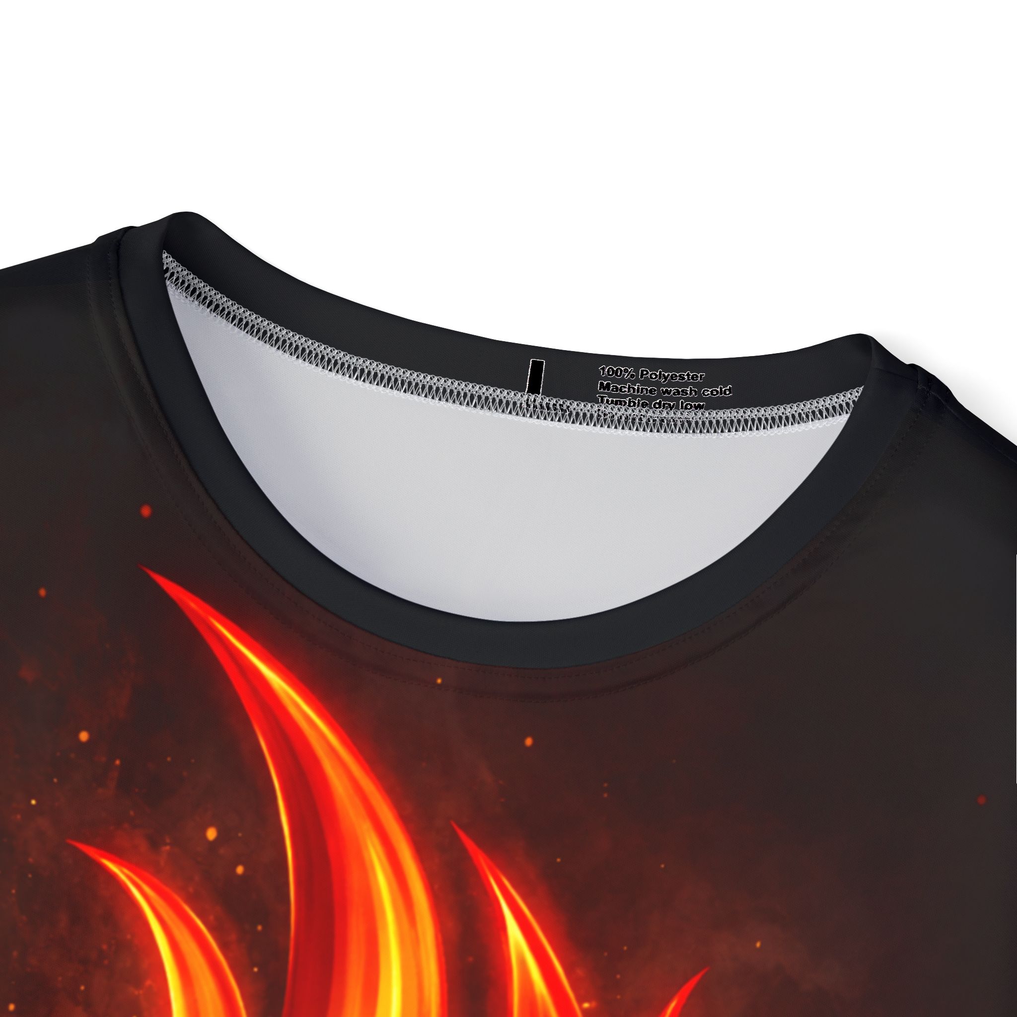 Flaming Fire Men's Sports Jersey — Bold All-Over-Print Athletic Tee - Image 3