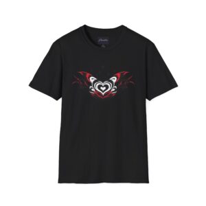Gothic Heart Flame Graphic T-Shirt — Dark Aesthetic Teen Girls Edgy Streetwear Tee