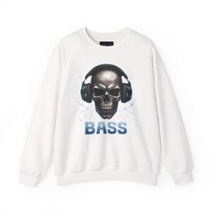 BASS Skull Headphones Sweatshirt – DJ Music Graphic Pullover
