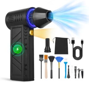 Portable Air Duster – High Power Cordless Compressed Air Cleaner with LED Light