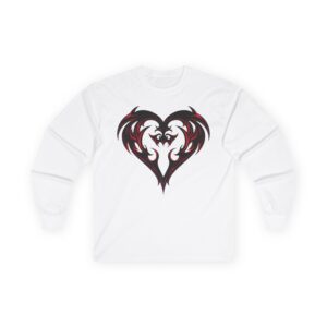 Tribal Heart Flame Sweatshirt – Gothic Style Graphic Unisex Pullover