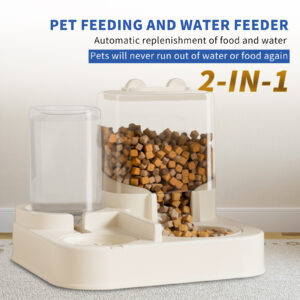 Automatic Pet Feeder and Water Dispenser Gravity Food & Drinking Bowl for Dogs and Cats