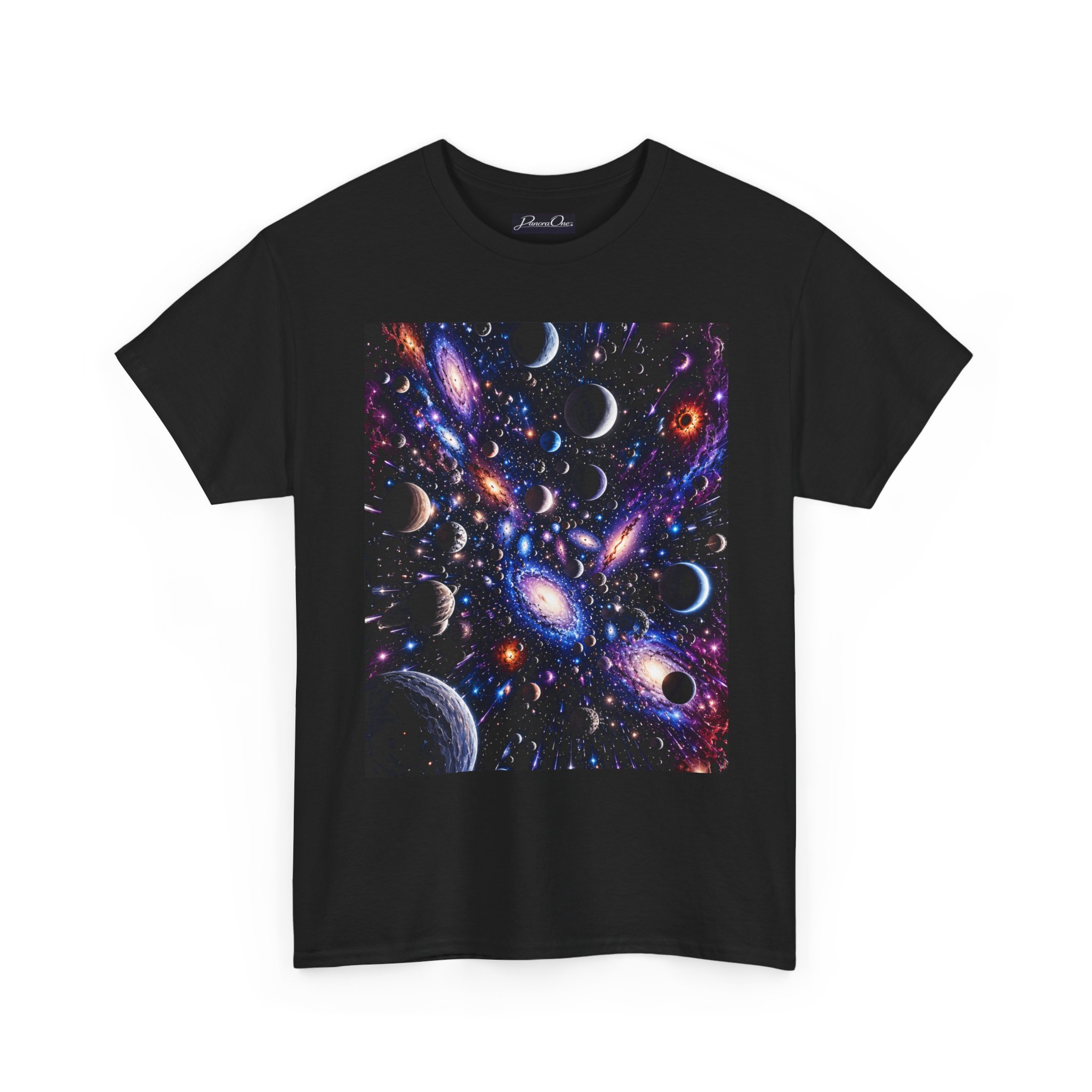 Galaxy Collage T-Shirt — Cosmic Planets & Moons Space Tee - Image 7