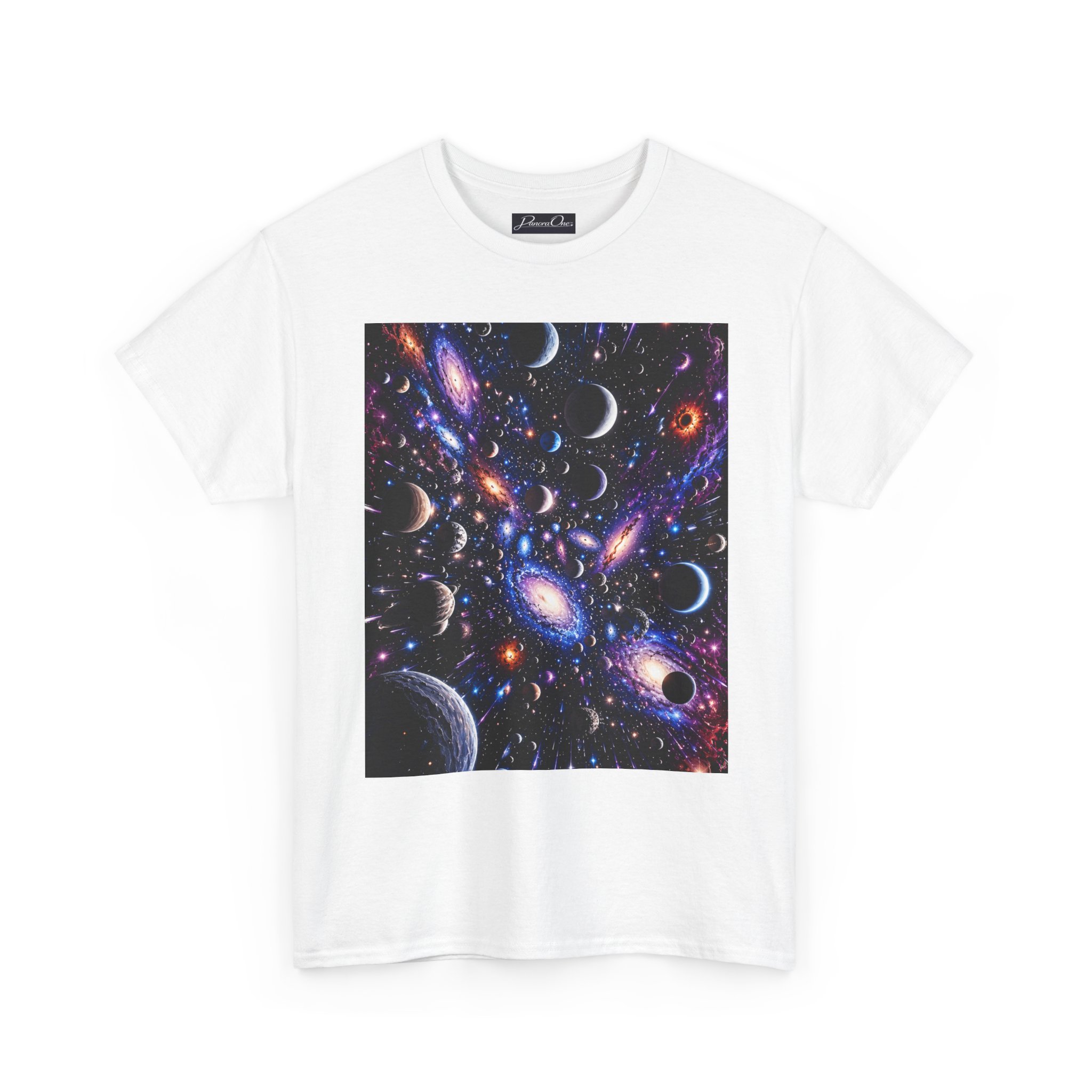 Galaxy Collage T-Shirt — Cosmic Planets & Moons Space Tee - Image 3