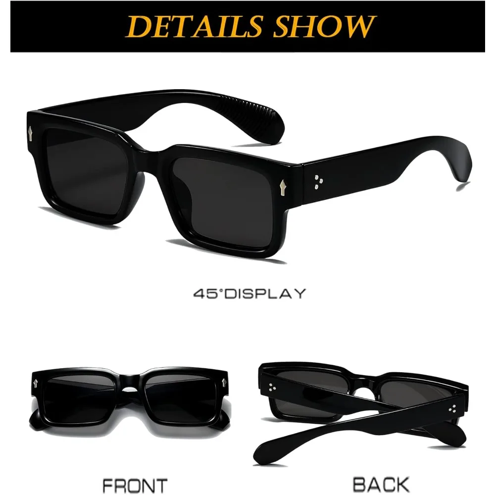 Unisex Chunky Square Sunglasses - Image 4