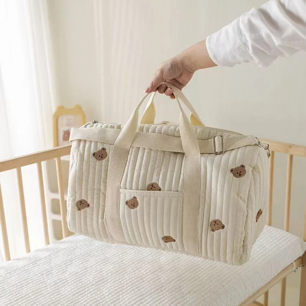 Embroidered Baby Diaper Tote Bag