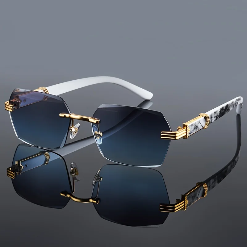 Unisex Rimless Square Sunglasses