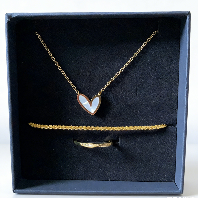 Gold-Tone Necklace & Bracelet Set – 3 Pieces