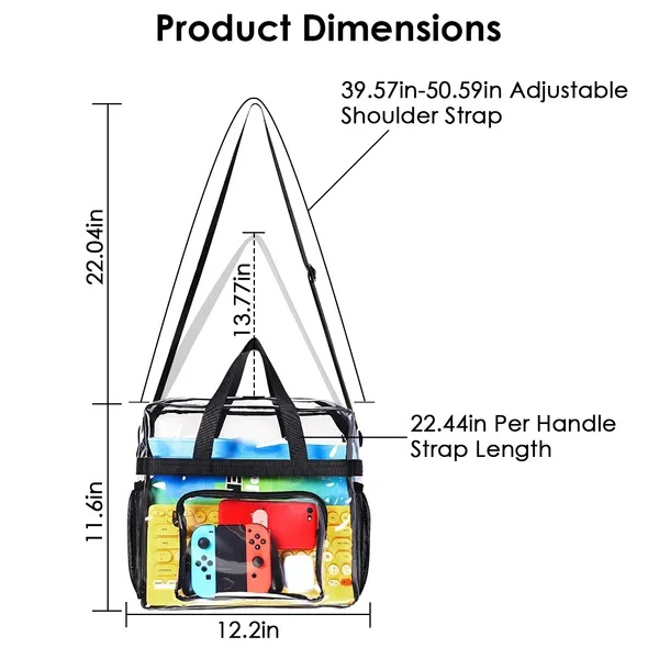 Clear Crossbody Stadium Approved Clear Bag - Image 4