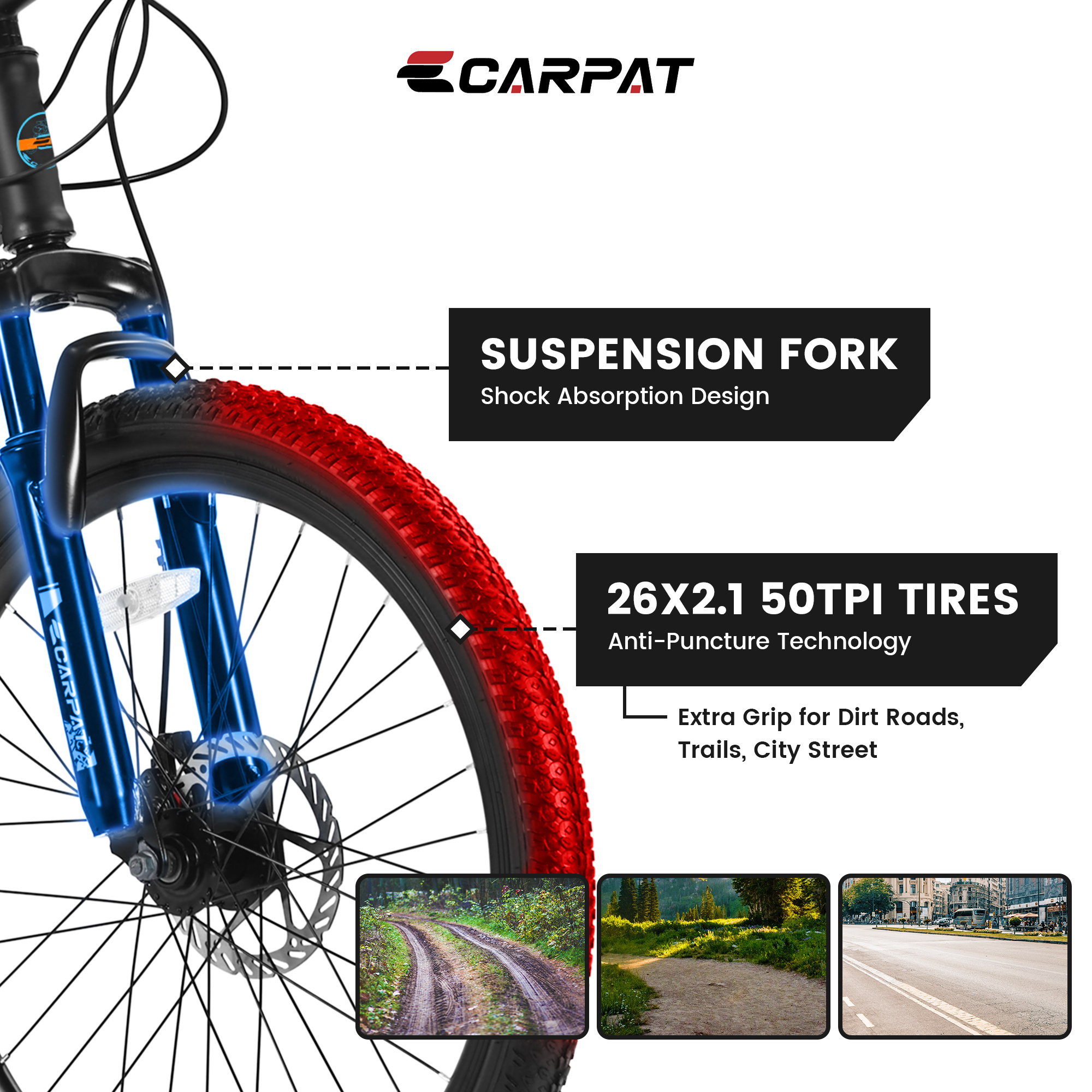 26-Inch 21-Speed Mountain Bike with Disc Brakes - Image 6