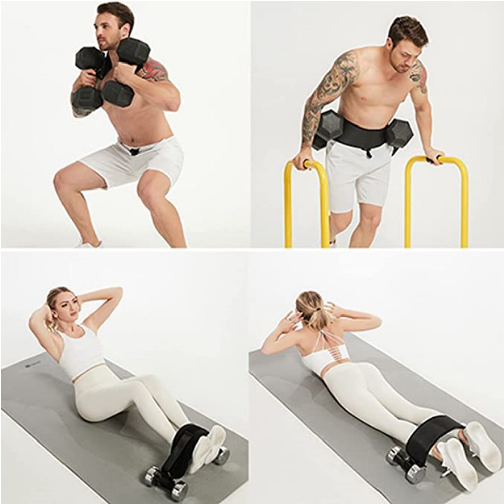Dumbbell Weightlifting Belt with Adjustable Waist Strap - Image 4