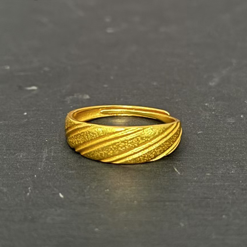 24k Gold Jewelry,Gold-Tone Croissant Band Ring - Image 6