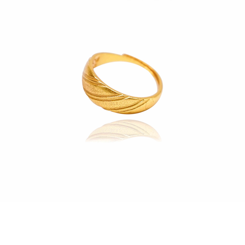 24k Gold Jewelry,Gold-Tone Croissant Band Ring - Image 5