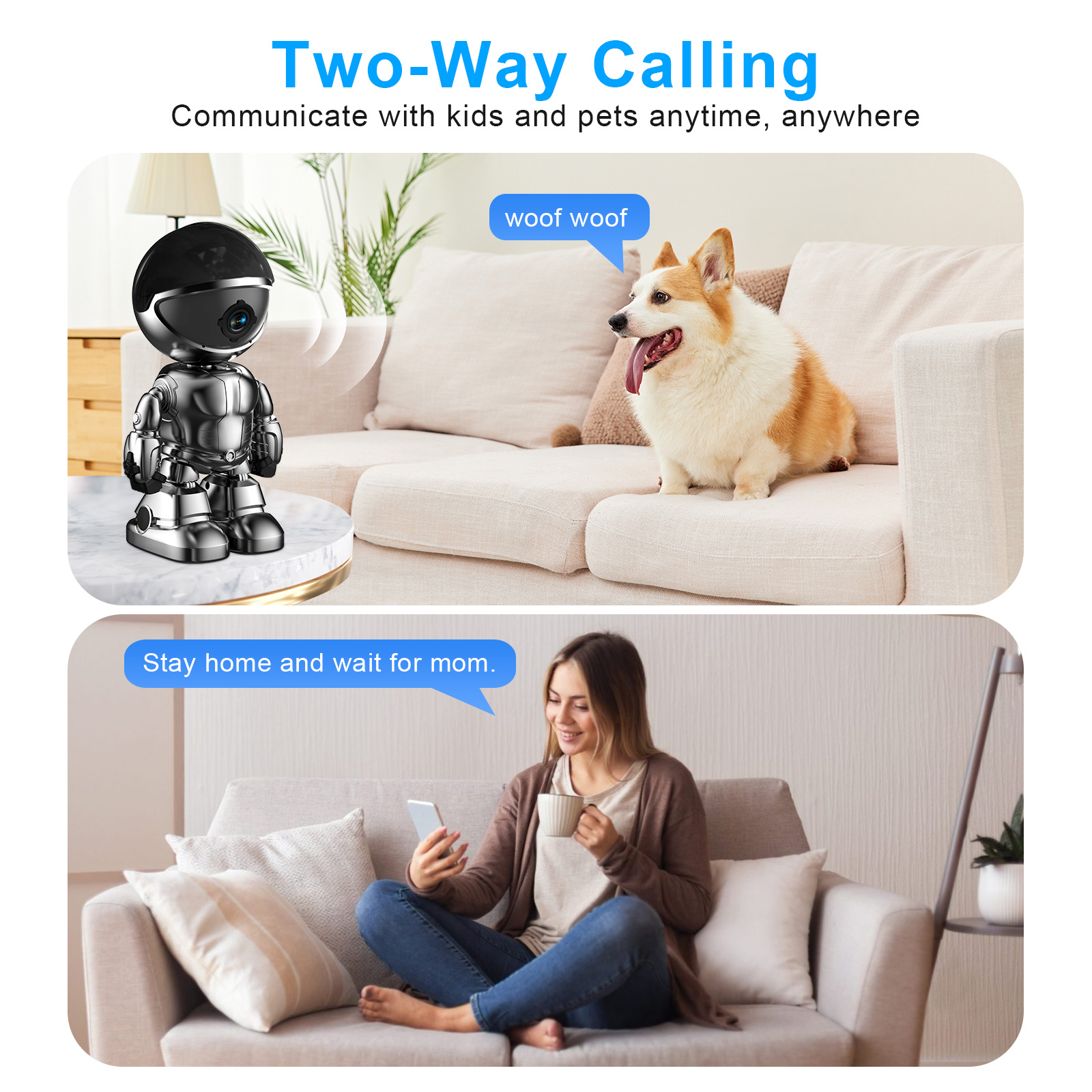 Smart Robot Wi-Fi Security Camera – 3MP - Image 5