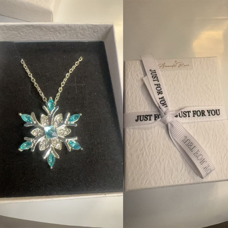 Silver-Tone Snowflake Pendant Necklace - Image 5