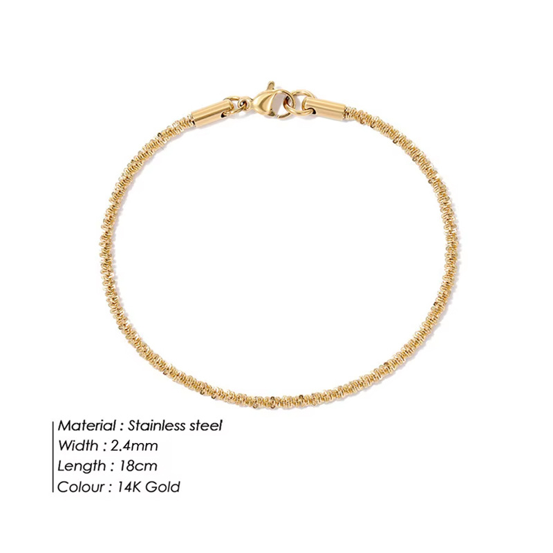 Gold-Tone Necklace & Bracelet Set – 3 Pieces - Image 4