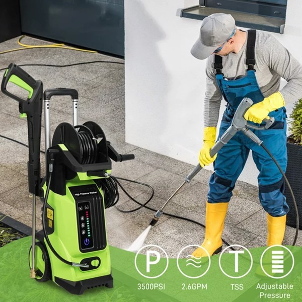 Electric Pressure Washer – 1800W, 3800 PSI, with Hose Reel & 4 Nozzles - Image 6