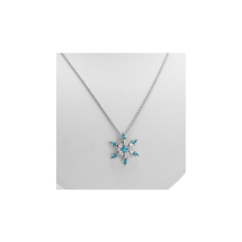Silver-Tone Snowflake Pendant Necklace - Image 2