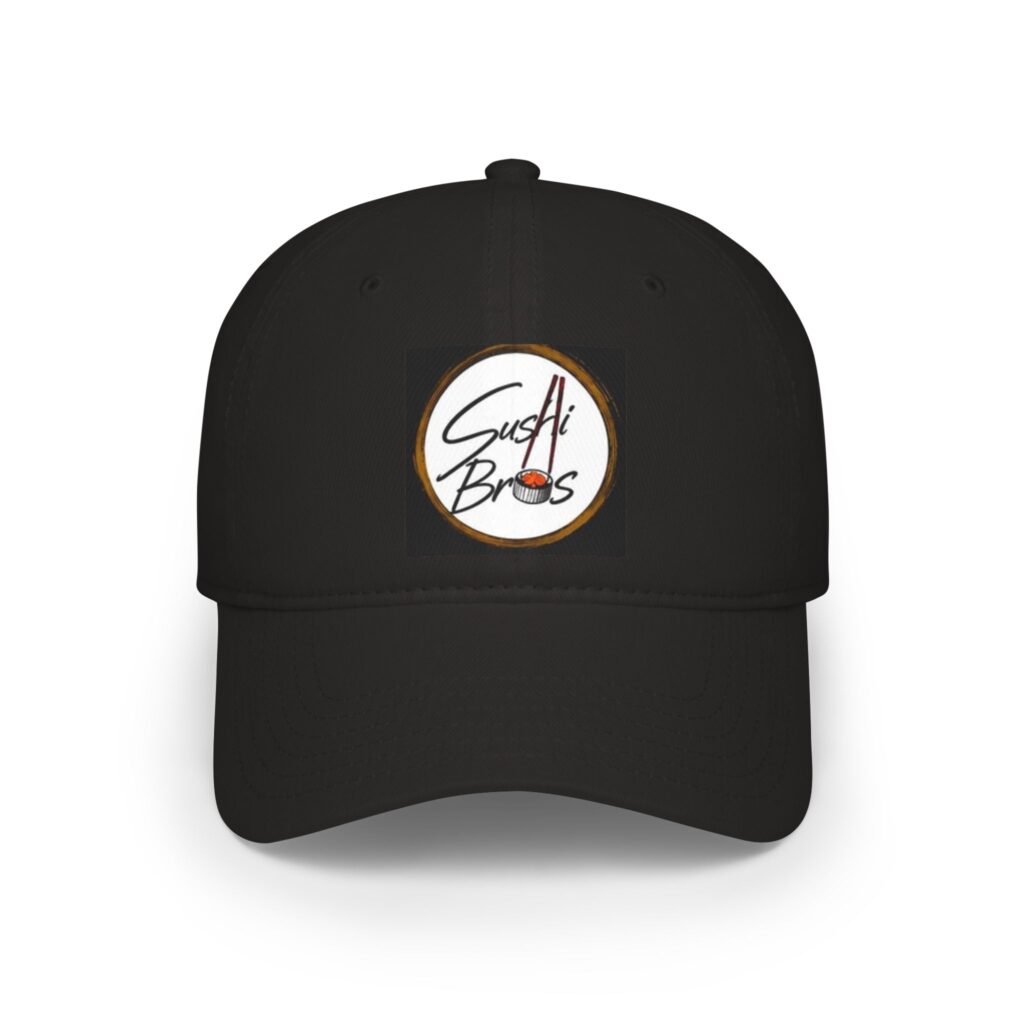 Sushi Bros Embroidered Baseball Cap — Minimal Japanese Logo Hat