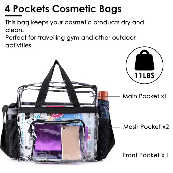 Clear Crossbody Stadium Approved Clear Bag - Image 3