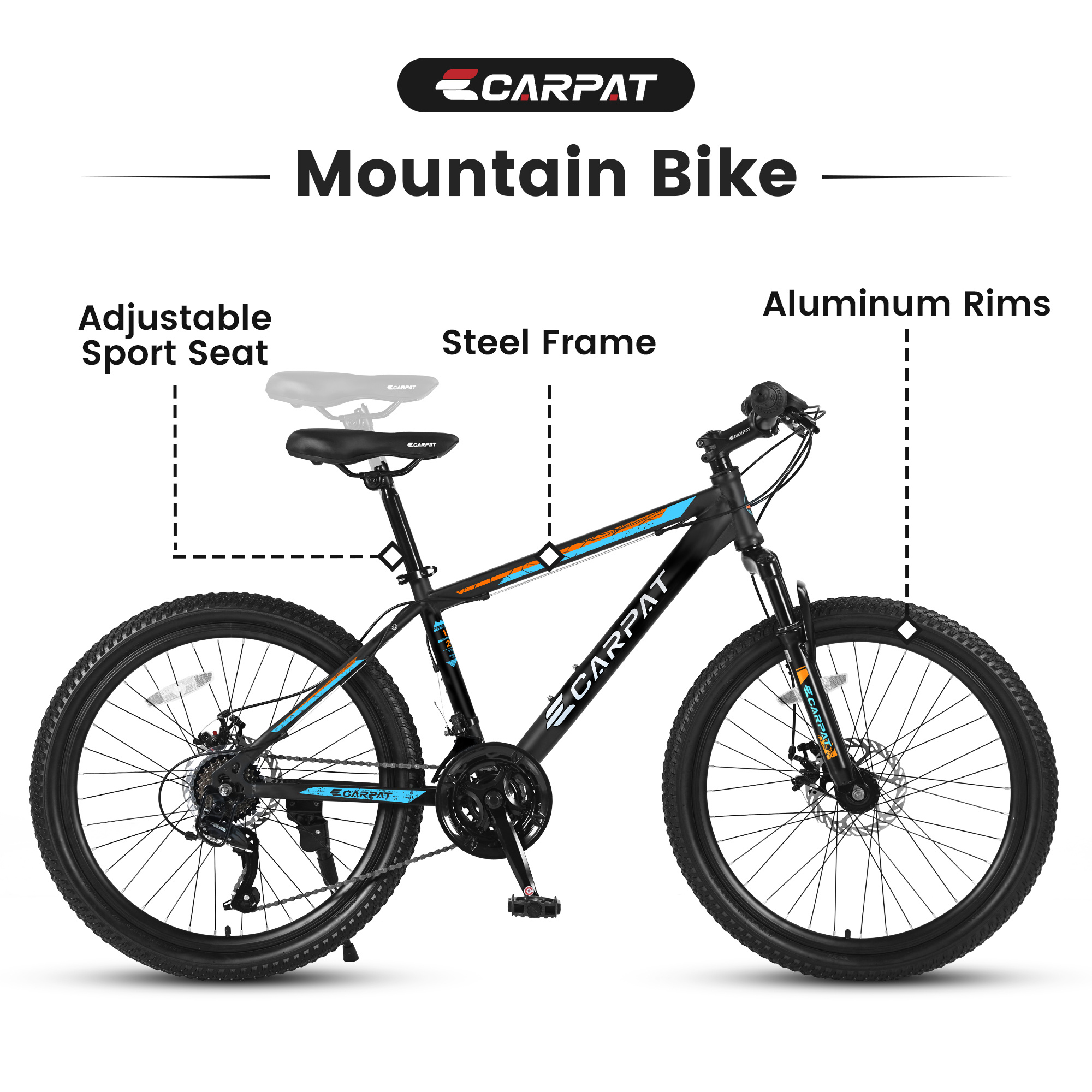 26-Inch 21-Speed Mountain Bike with Disc Brakes - Image 4