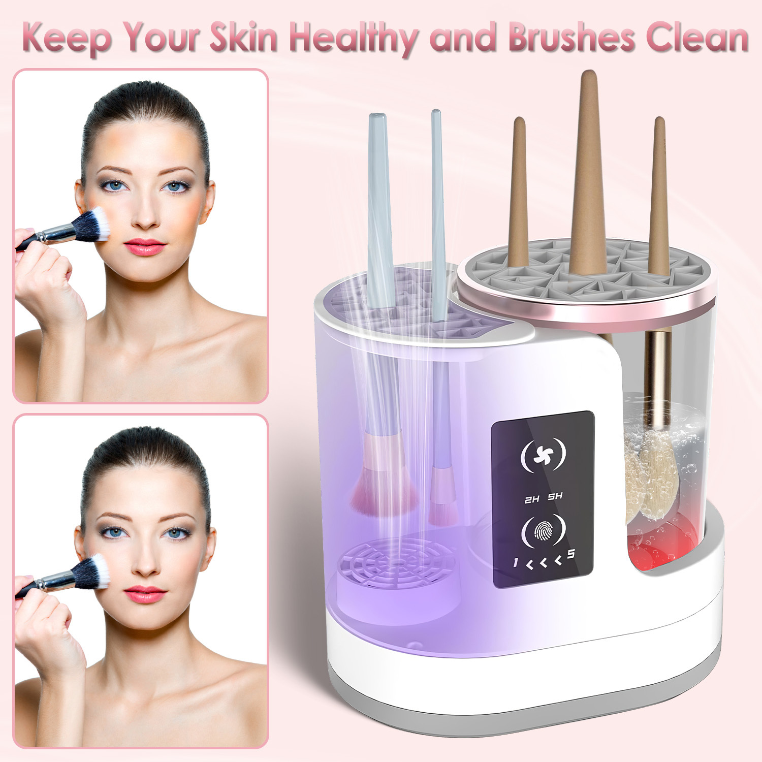 4-in-1 Electric Makeup Brush Cleaner & Dryer - Image 3