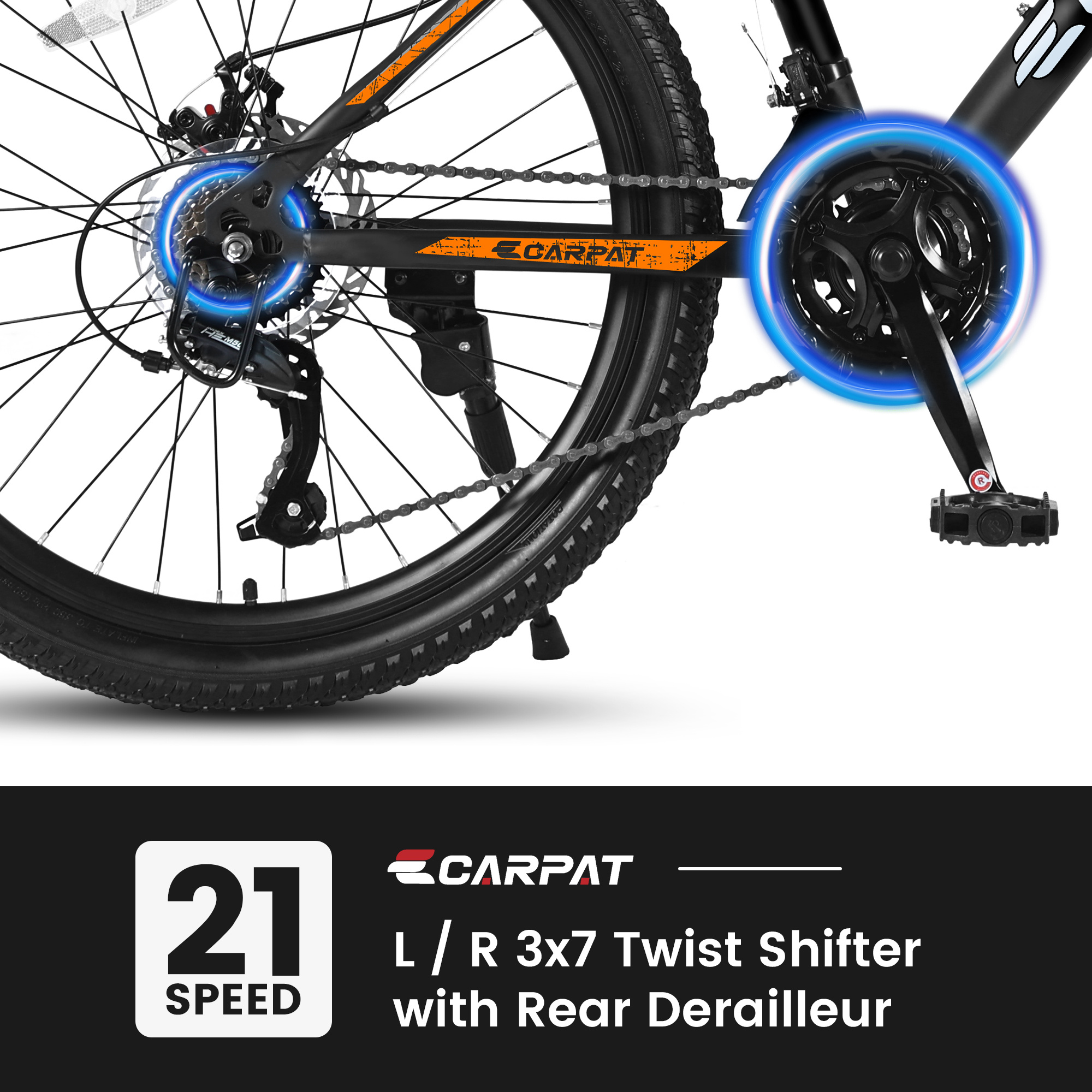 26-Inch 21-Speed Mountain Bike with Disc Brakes - Image 7