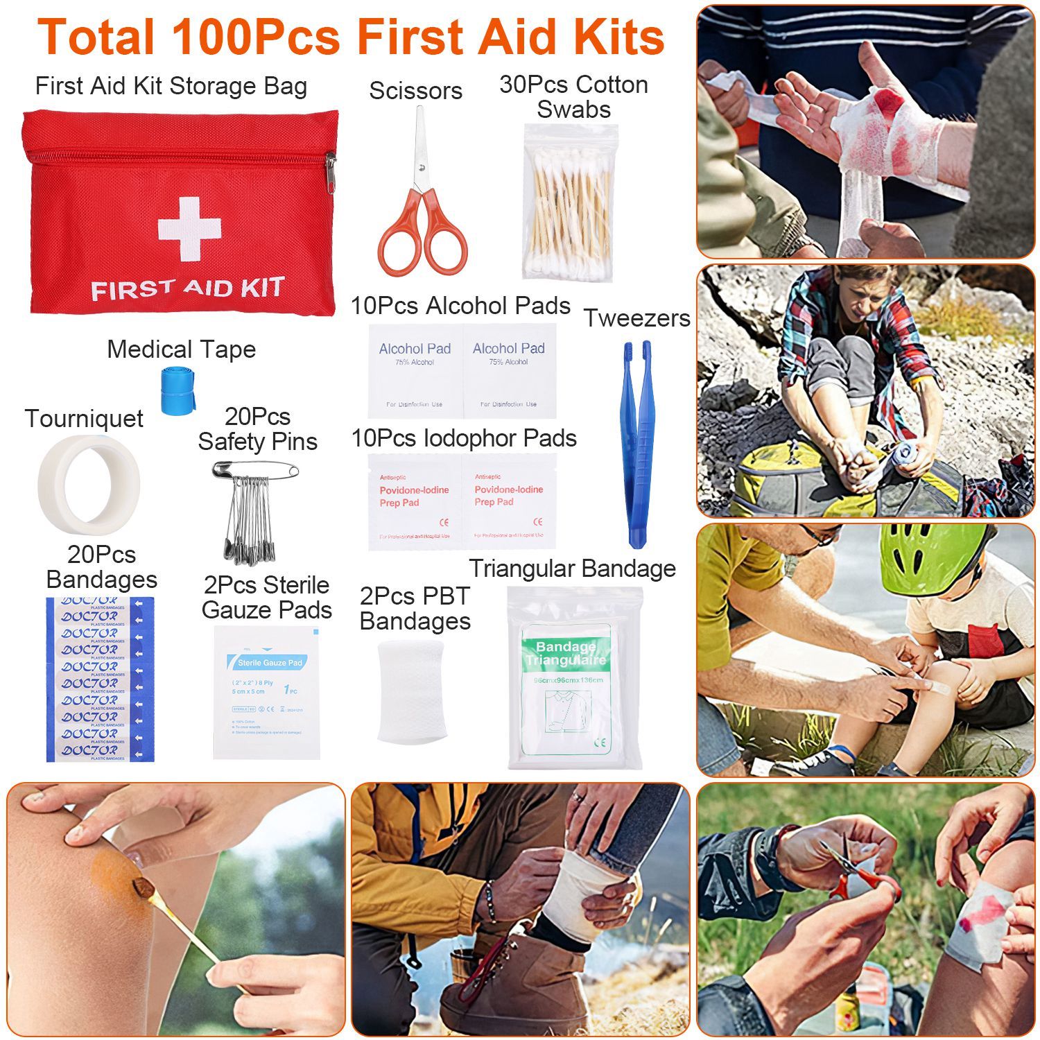 125-Piece Emergency Survival & First Aid Kit - Image 9