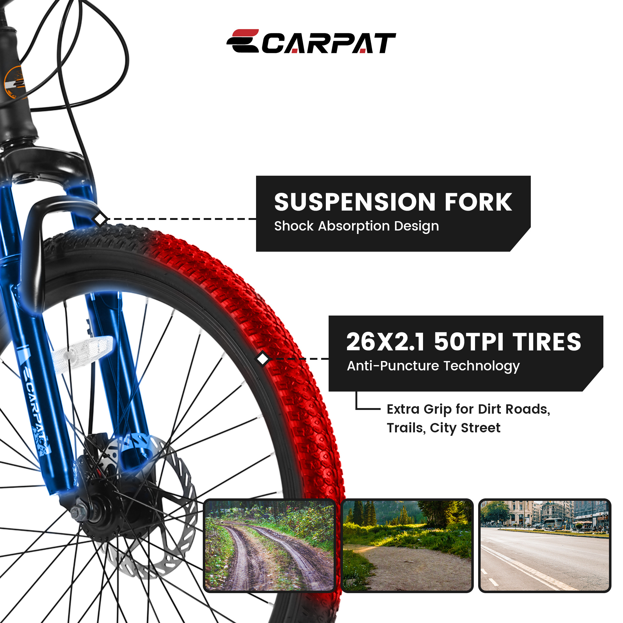 26-Inch 21-Speed Mountain Bike with Disc Brakes - Image 8