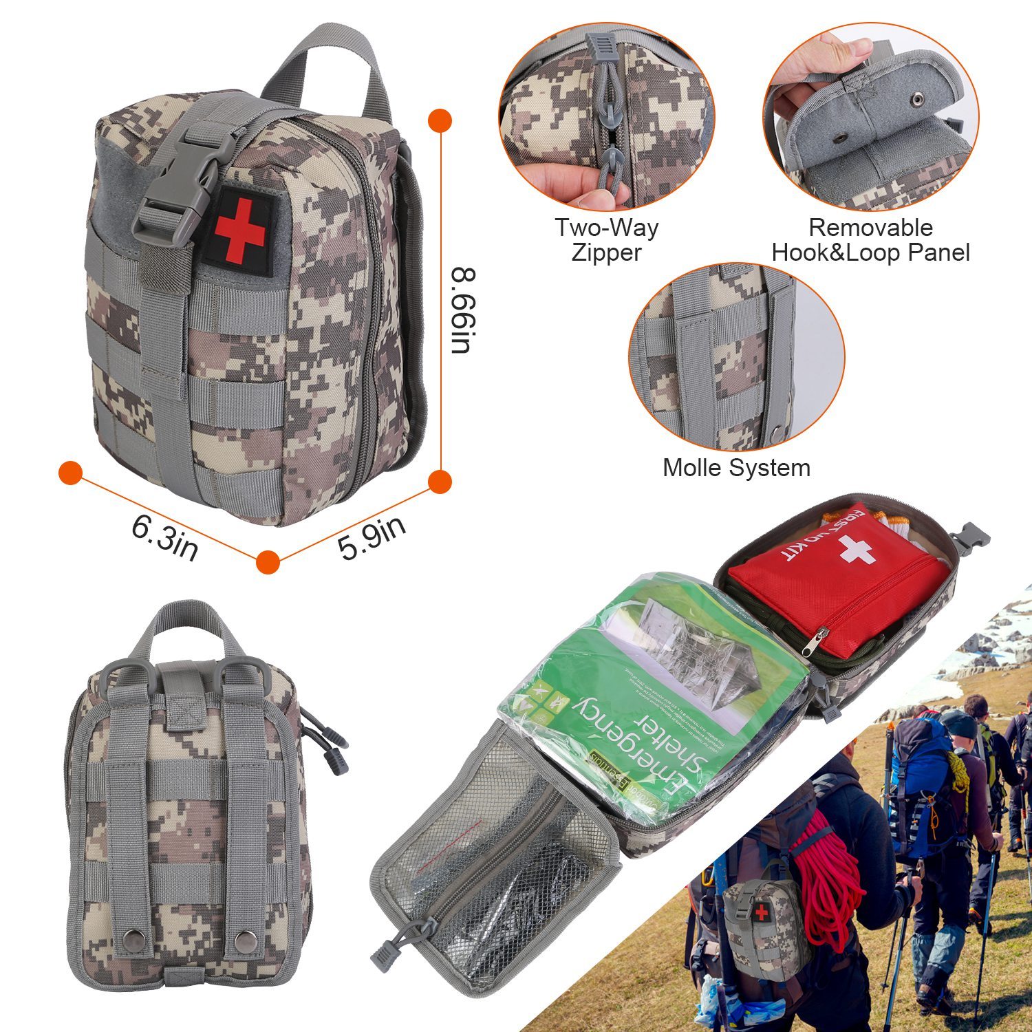 125-Piece Emergency Survival & First Aid Kit - Image 5