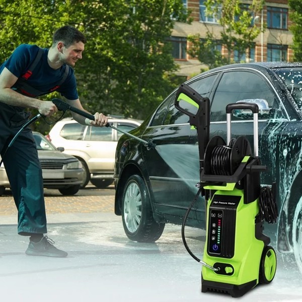 Electric Pressure Washer – 1800W, 3800 PSI, with Hose Reel & 4 Nozzles - Image 2