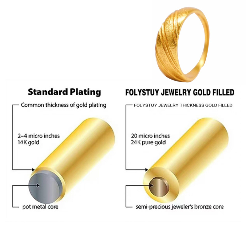 24k Gold Jewelry,Gold-Tone Croissant Band Ring - Image 7