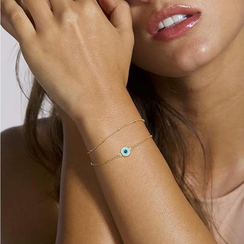 Layered Gold-Tone Chain Bracelet - Image 4